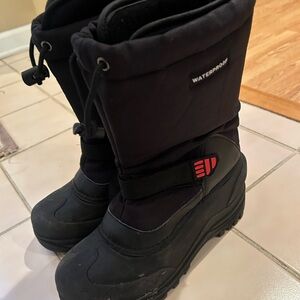 Men's Black Waterproof Winter Boots
